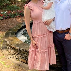 Sensational Smile Blush Pink Midi Dress MEDIUM / Blush Pink